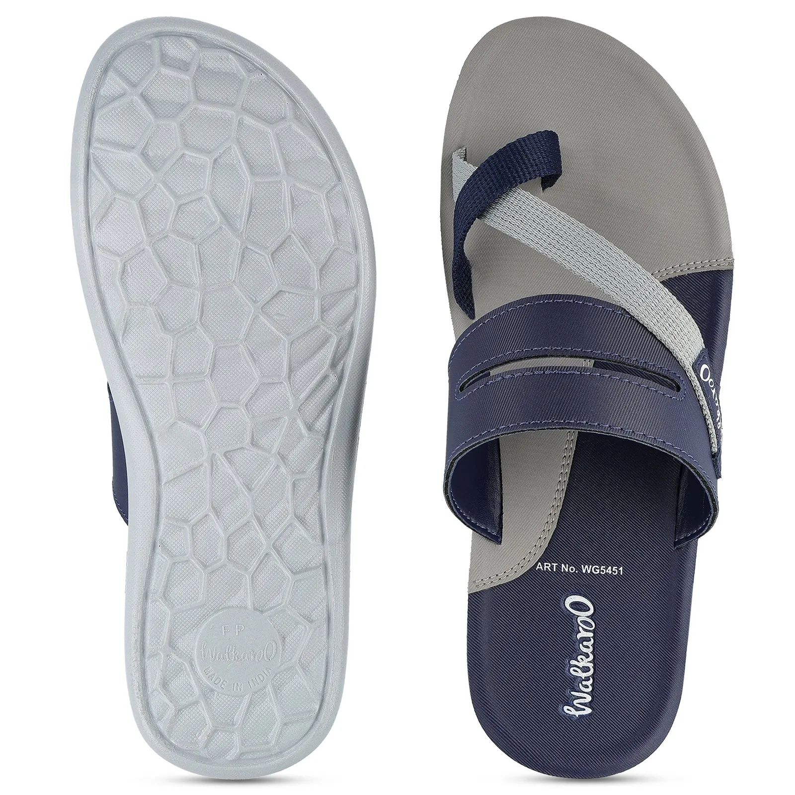 Walkaroo Men Sandal  - WG5451 Blue Grey