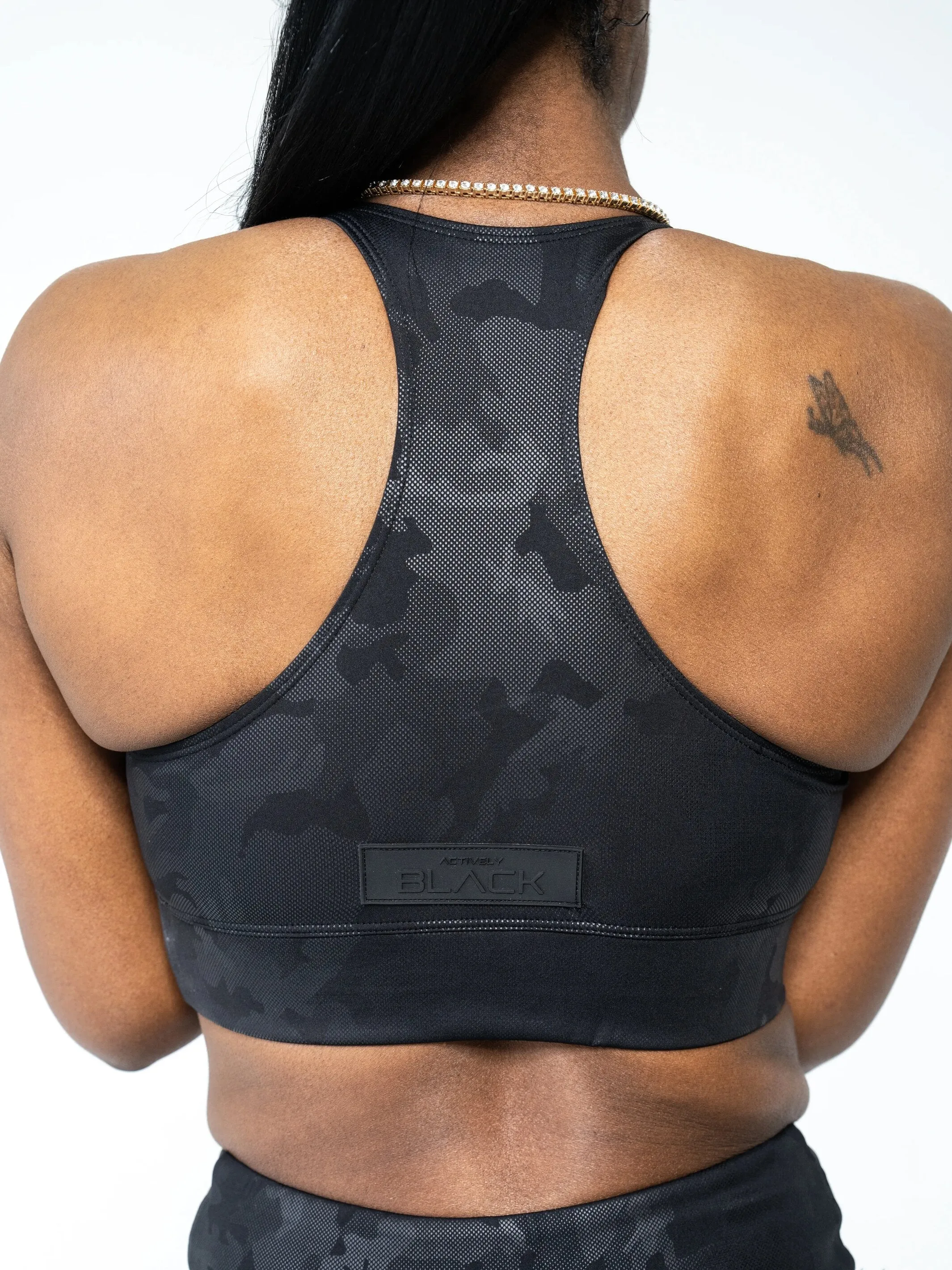 Women's Black Camo 2.0 Sports Bra