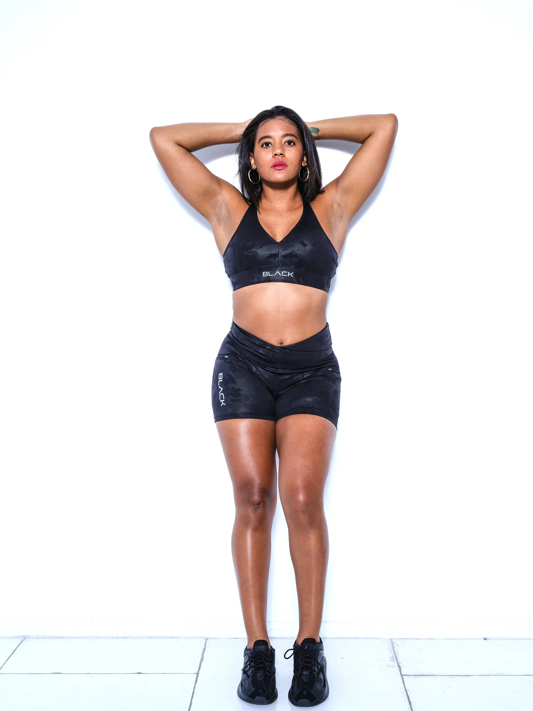 Women's Black Camo 2.0 Sports Bra