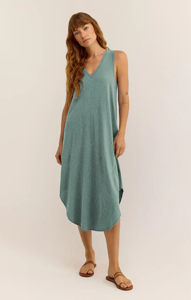 Z Supply The Reverie Slub Dress - Sea Pine