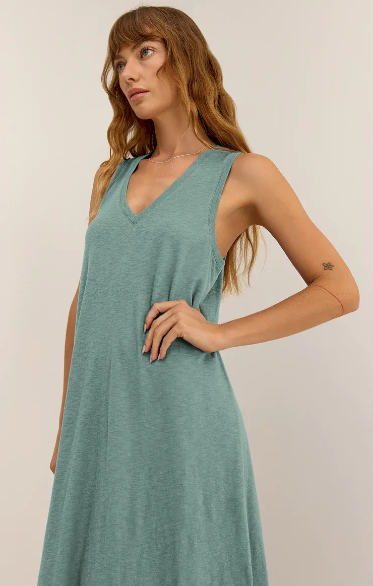 Z Supply The Reverie Slub Dress - Sea Pine