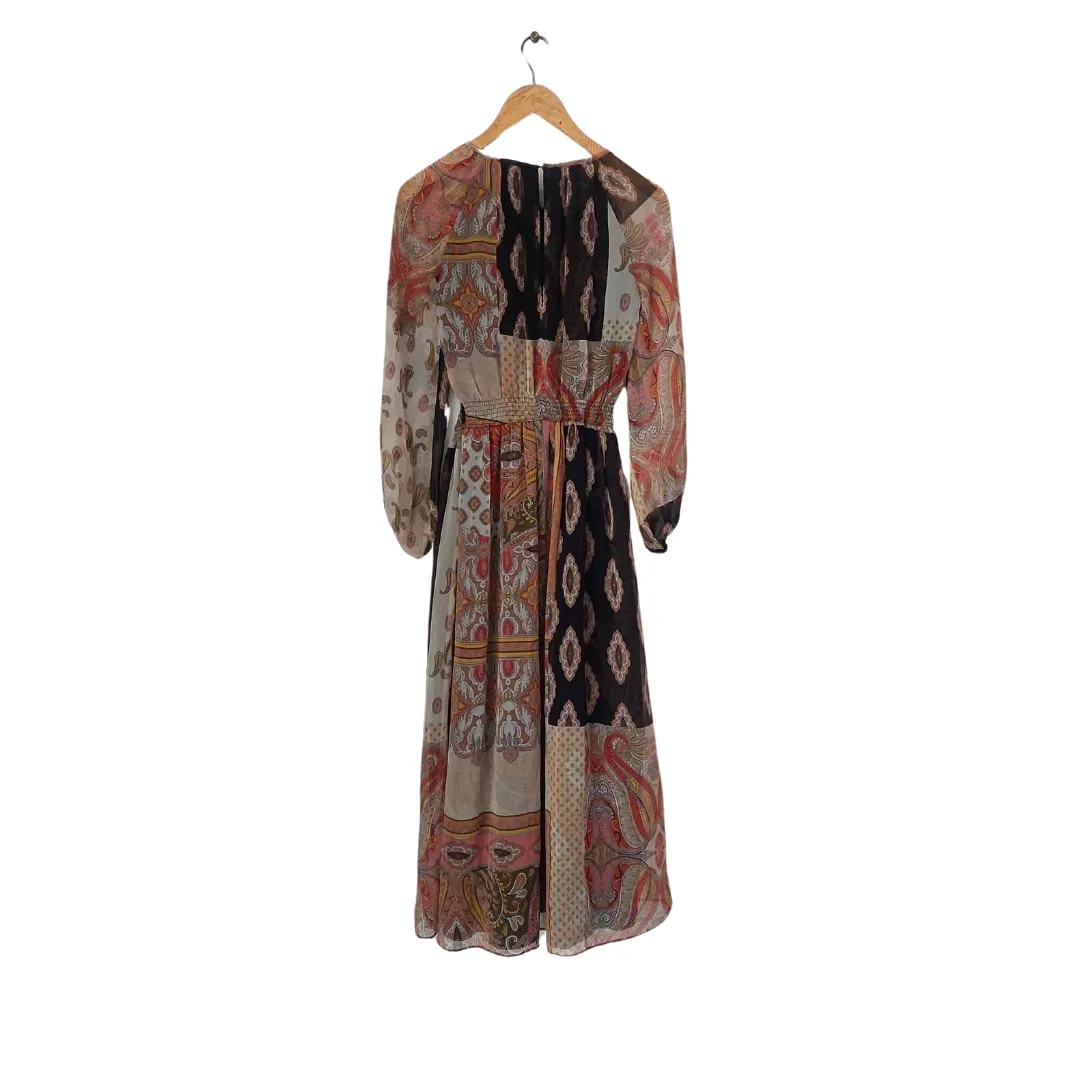 ZARA Chiffon Printed Maxi Dress | Gently Used |